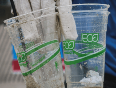 plastic waste with green claims on it