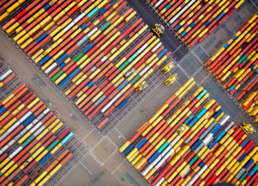 aerial view of supply chains