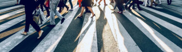 people crossing the street