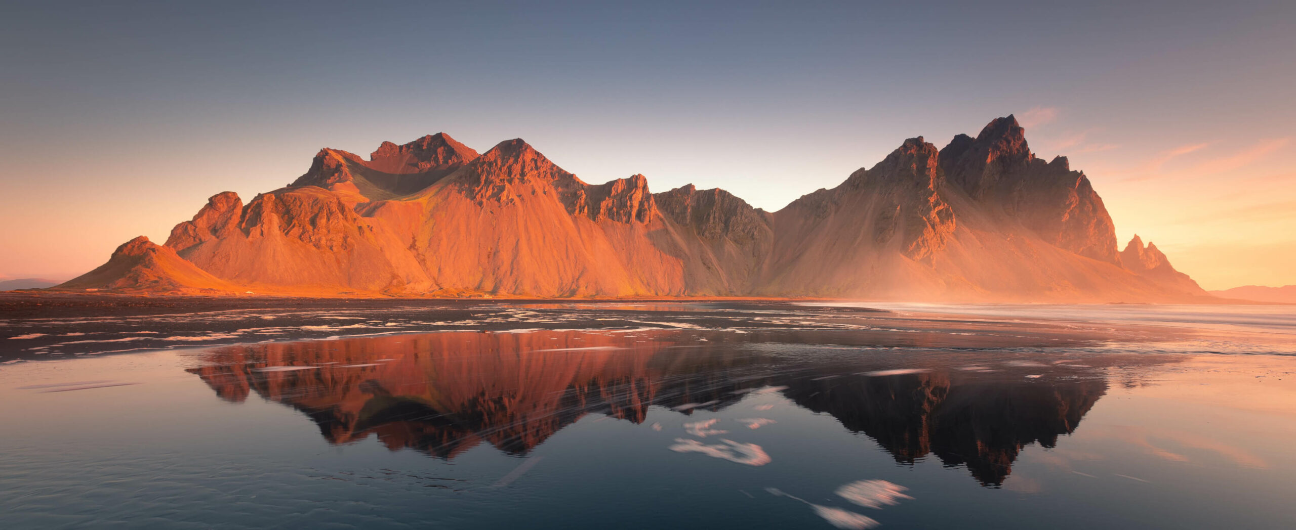 mountain sunset view