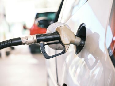 putting petrol in a car