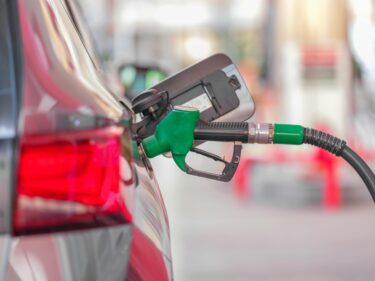 putting petrol in a car