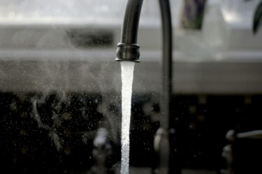 water pouring from a tap