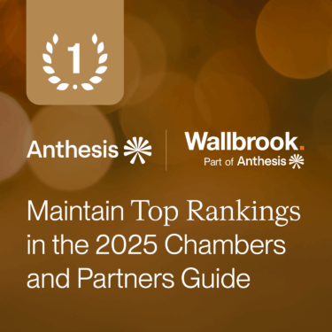 Switzerland anthesis and wallbrook maintain top rankings in the 2025 chambers and partners guide