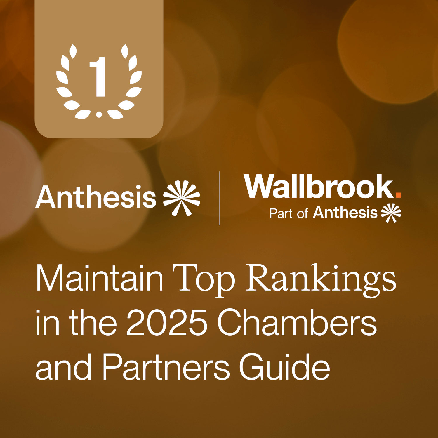 anthesis and wallbrook maintain top rankings in the 2025 chambers and partners guide