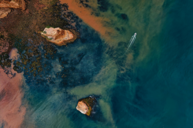 Sea coast from above