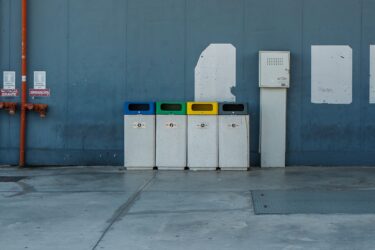 Recycling bins for sorting