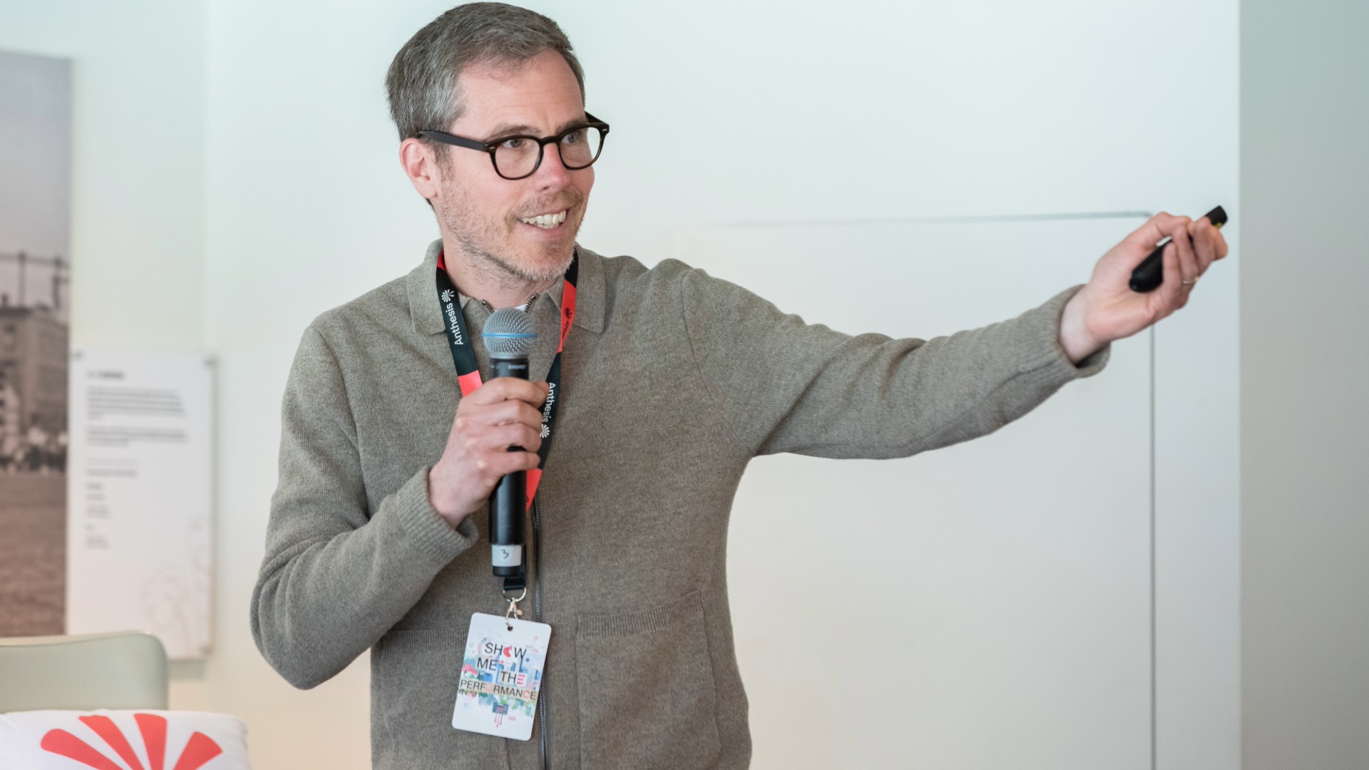 Anthesis Activator Summit: Show Me the Performance Ben Hayman talking into a microphone