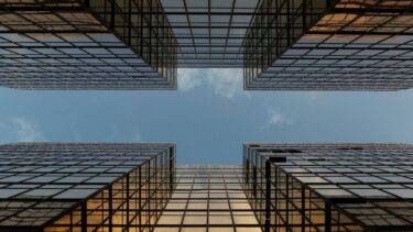 skyscrapers against blue sky