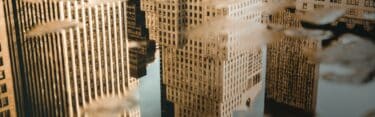 New York City building reflection
