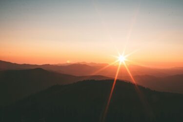 sunrise over mountains