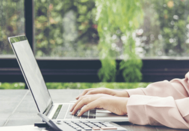 person working from home