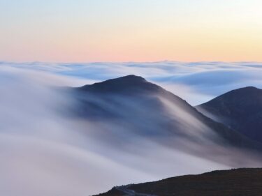 mist over mountains